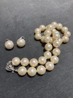 パール　ネックレス　イヤリングセット
