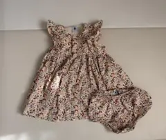 【美品】プチバトー　花柄ワンピース18m/81cm