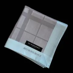 BURBERRY バーバリー ハンカチ ノバチェック柄 水色×グレー 未使用
