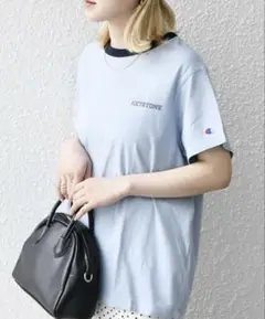Champion チャンピオンミニロゴ リンガー Tシャツ レディース