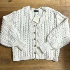 タグ付き　searoomlynn レースジャガードニットカーディガン