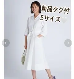 【新品タグ付】セルフォード　コットンレースシャツワンピース