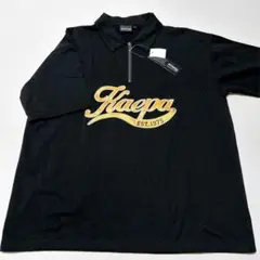 新品　メンズ　Lサイズ　Kaepa ジッパーポロシャツ ブラック　黒　ブラック