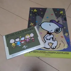 2026年 SNOOPY 卓上カレンダー とファイルセット