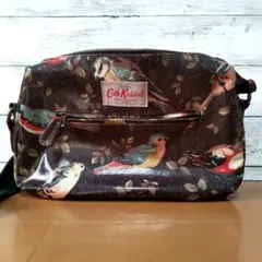 Cath Kidston バードリーフ ショルダーバッグ グレー 野鳥 キャス