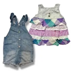 H&M PAL HOUSE 2点セット ノースリーブ チュニック サロペット