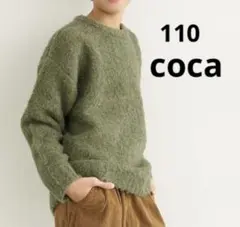 coca ブークレクルーネックチュニックニット 110