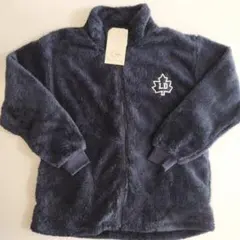 LOGOS　ボアジャケット　L　ルームジャケット　フリース　ネイビー　新品
