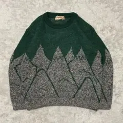 McGREGOR 総柄ニット 90s 古着 メンズ アースカラー CC12