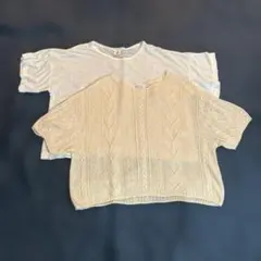 美品 2枚セット iliann loeb 6 ROKU麻 リネンサマーニットのサムネイル