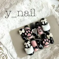 【現品】【即日発送可】ネイルチップ 量産型 地雷系 サブカル 猫 y2k