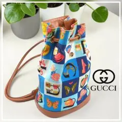 持つだけで主役✨️GUCCI 希少ヴィンテージ　 ショルダーバッグ巾着肩掛けのサムネイル