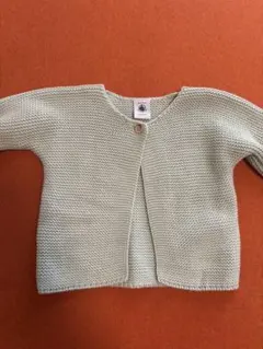 美品【PETIT BATEAU】ニットカーディガン 12m/74cm