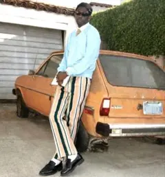 GOLF WANG マルチカラーストライプパンツ