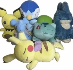 【値下げ】ポケモンBIGぬいぐるみ6点まとめ売り Pokemon BIG