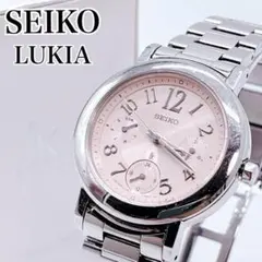 SEIKO LUKIA レディース クロノグラフ ラウンド ピンク 箱有 稼働品