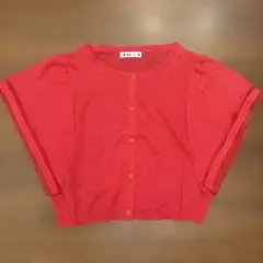 【新品未着用】KOOS 半袖カーディガン レッドのサムネイル