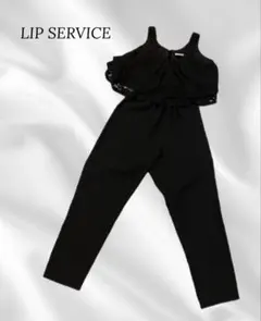 [ LIP SERVICE ]レースフリル オールインワン ブラックのサムネイル