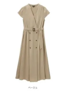 マタニティ トレンチカシュクール風ワンピース