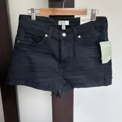 H&M 未使用ブラックデニムショートパンツ