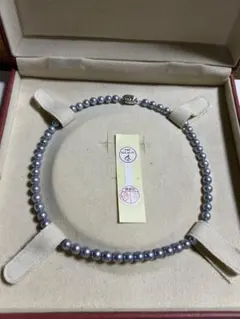 LA VIE D'OR グレー パール ネックレス