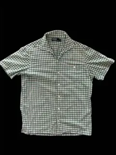 ラルフローレン オープンカラー グリーン チェック cald well 古着