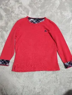 【BURBERRY BLACK LABEL バーバリー】長袖カットソー　赤