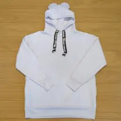 東京ディズニーリゾートミッキー　パーカー　耳付きフード　ホワイト　Lサイズ