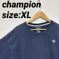 【US古着】チャンピオン 半袖シャツ Tシャツ 刺繍ロゴ XL