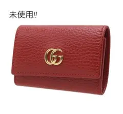R2524 未使用 グッチ GGマーモント レザー 6連 キーケース
