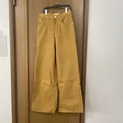MARNI ユニクロ　ワイドデニムパンツ　２２インチ　５６センチ　マスタード