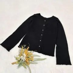 美品✨【ジーユー】GU 2WAYメロー カーディガン (長袖) ブラック L ●