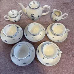Noritake 青い花柄ティーセット 8点セット