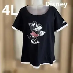 Disney ミニーマウス 半袖Tシャツ 4L ブラックのサムネイル
