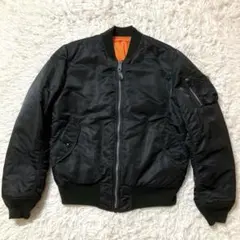 【良品】アルファインダストリーズ MA-1 ブラック サイズL 00sタグ