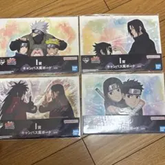 NARUTO疾風伝 一番くじ キャンバス風ボードナルトサスケカカシまとめ売りのみ