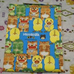 いないいないばああそび ブルー 綿オックス生地 110x100cm 入園入学準備