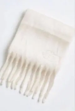 OLIVE de OLIVE ロゴ刺繍ブークレマフラー