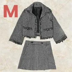 【セレモニー セットアップ　入園式　入学式　卒業式　卒園　ママスーツ　ツイード】