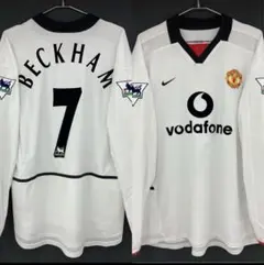 02/03 マンチェスターユナイテッド　ベッカム　長袖アウェイユニフォーム