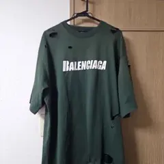 BALENCIAGA デストロイ ダメージ Tシャツ S 中古・古着通販】BALENCIAGA (バレンシアガ) デストロイ ダメージ加工