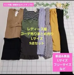 レディース服コーデ売りまとめ売り　Lサイズ9点　大人可愛いゆるかじナチュラル
