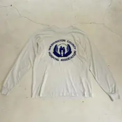 【希少】90s WASHINGTON COUNTY ロンT ホワイト 古着 Lのサムネイル