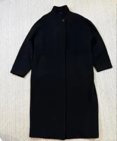 mizuiro ind ウールブレンドスタンドカラーコート 黒 - メルカリ