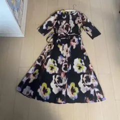 ZARA フラワープリント Aラインワンピース