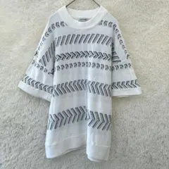 GLOBAL WORK XL 綿100 デザイン　　　　　　サマーニット