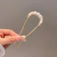 パール かんざし ゴールド 上品 和装 フォーマル 髪飾り結婚式 卒業式 入学式