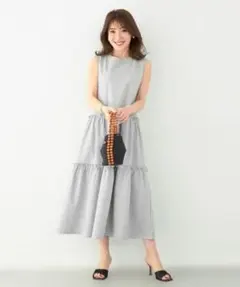 Liala×PG ◎ロング丈 ３段 フリル ワンピース　S ◎ゆったり