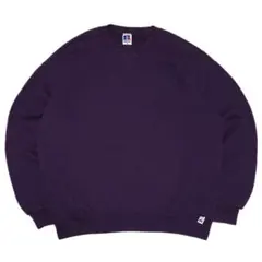 RUSSELL ATHLETIC USA製 スウェット パープル 無地 前V