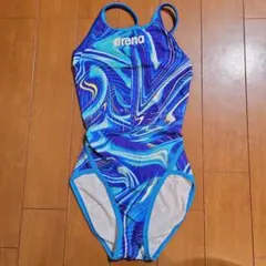 arena 練習用スポーツ用水着 青系 マーブル模様